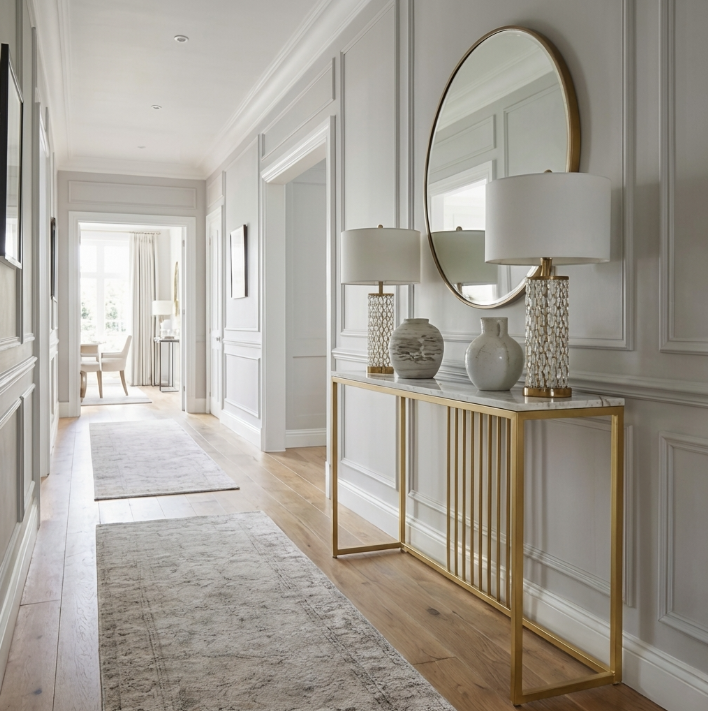 Interior Ave - Aurelia Hallway Console Table - Gold V355-JJ-XZ191