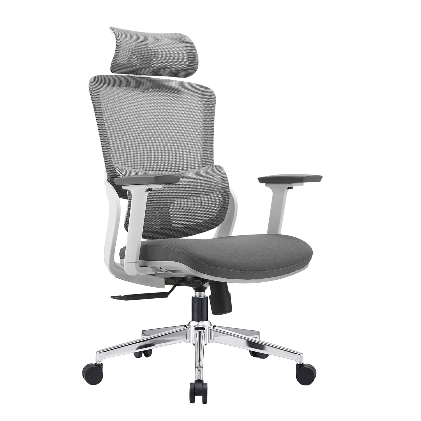 Elena High Back Fabric Seat Ergonomic Office Chair In Grey V369-A8616-R-GREY