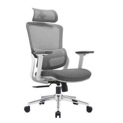 Elena High Back Fabric Seat Ergonomic Office Chair In Grey V369-A8616-R-GREY