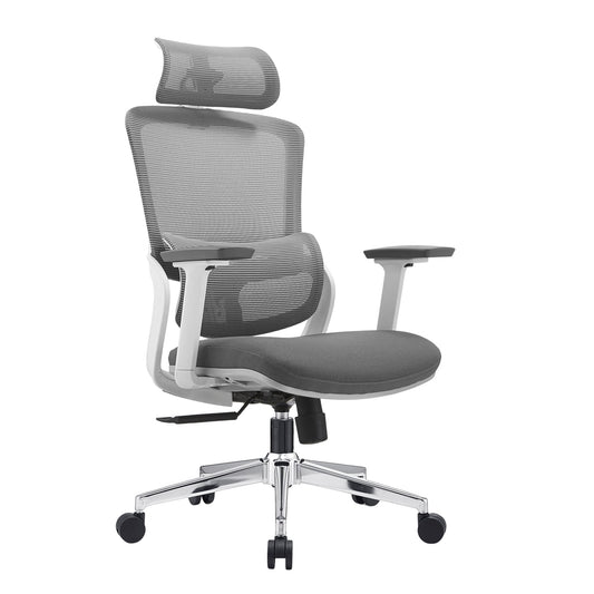 Elena High Back Fabric Seat Ergonomic Office Chair In Grey V369-A8616-R-GREY