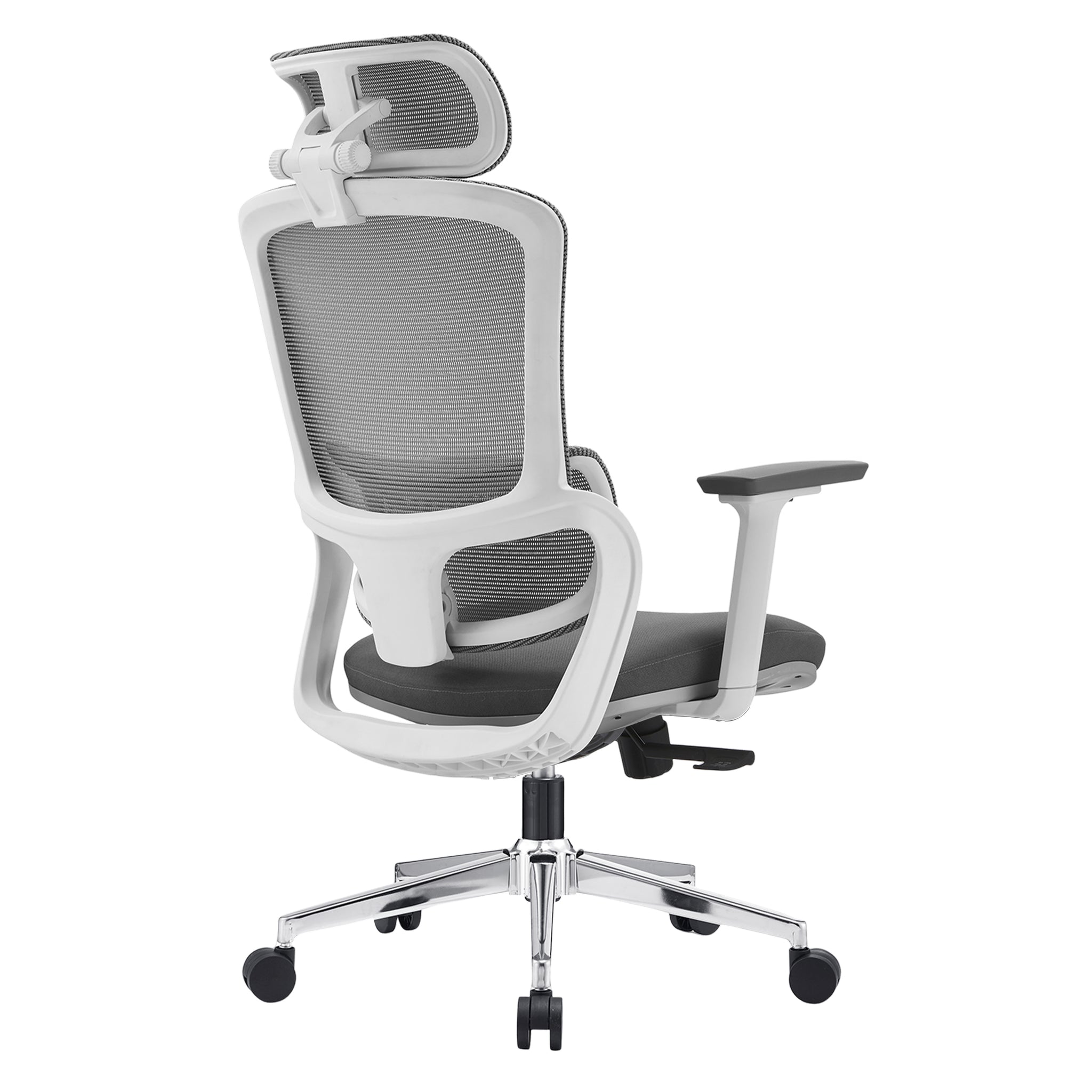 Elena High Back Fabric Seat Ergonomic Office Chair In Grey V369-A8616-R-GREY