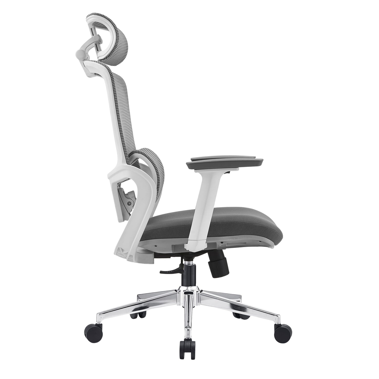Elena High Back Fabric Seat Ergonomic Office Chair In Grey V369-A8616-R-GREY