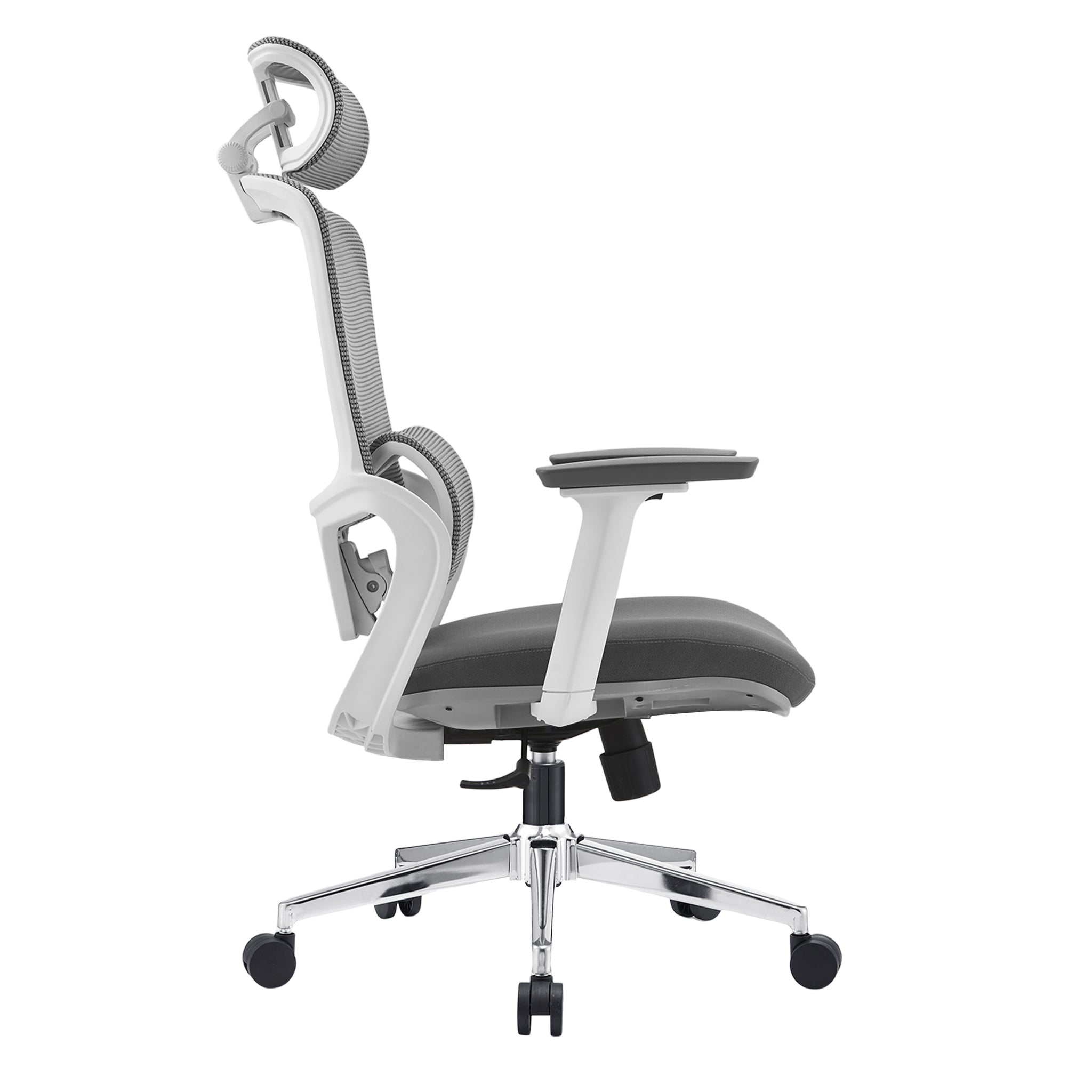 Elena High Back Fabric Seat Ergonomic Office Chair In Grey V369-A8616-R-GREY