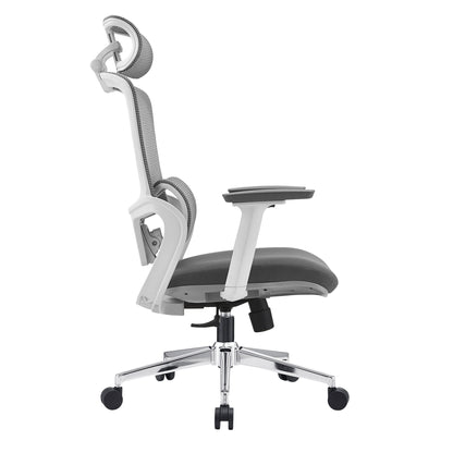 Elena High Back Fabric Seat Ergonomic Office Chair In Grey V369-A8616-R-GREY