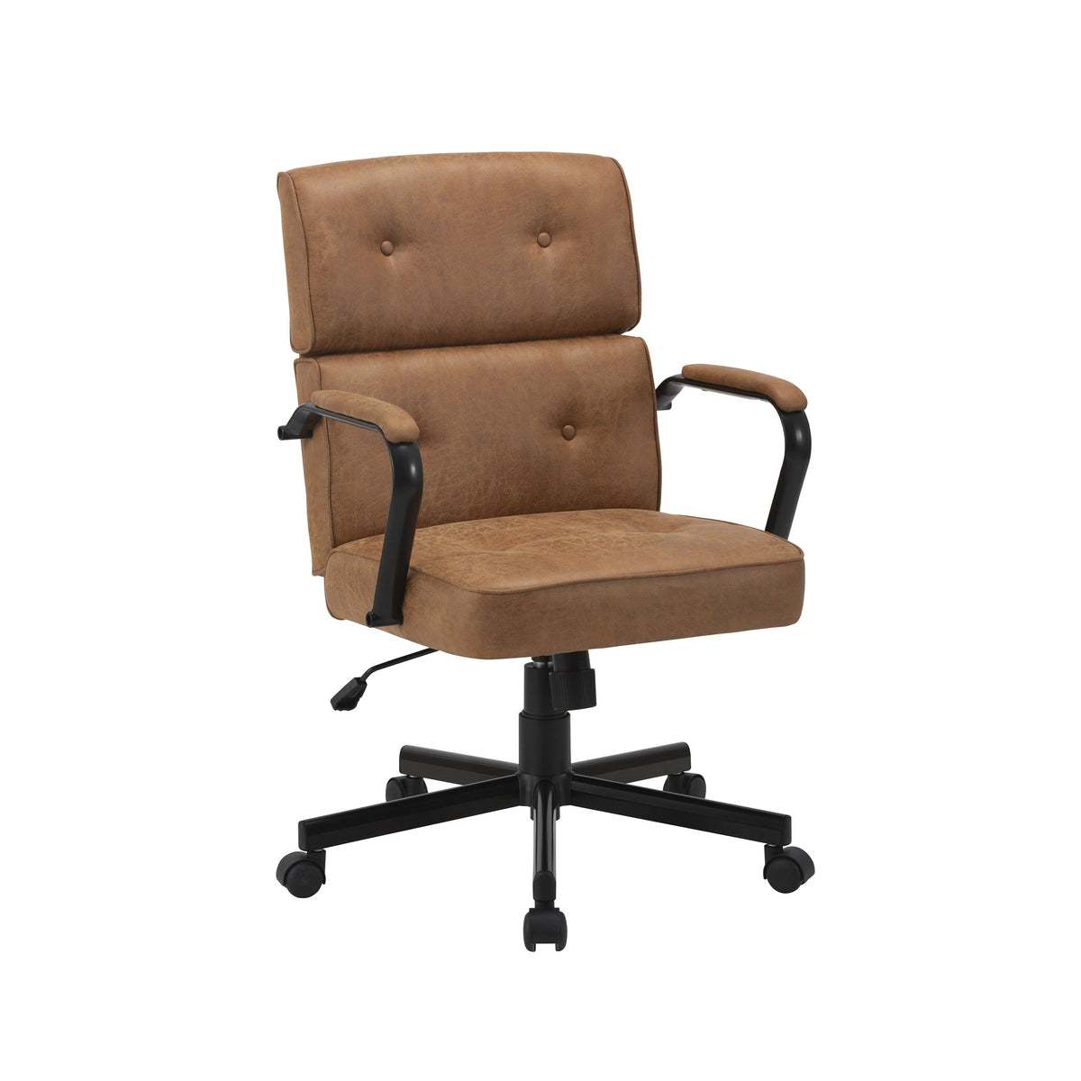 Beverly Home Office Chair In Brown Fabric V369-CS-2213-BROWN