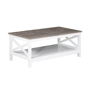 Coastal Coffee Table in White and Grey V369-LT8025