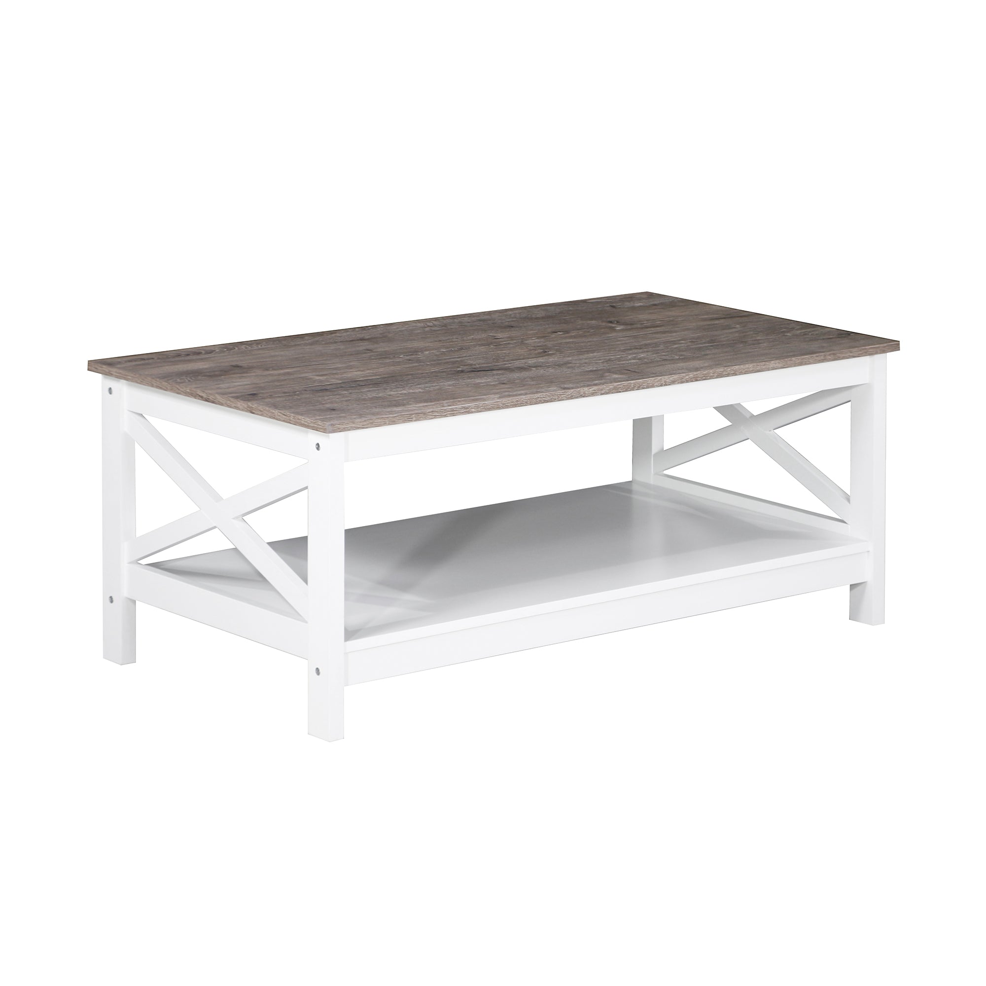 Coastal Coffee Table in White and Grey V369-LT8025