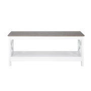 Coastal Coffee Table in White and Grey V369-LT8025