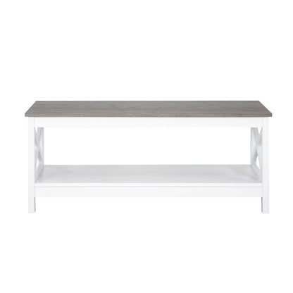 Coastal Coffee Table in White and Grey V369-LT8025