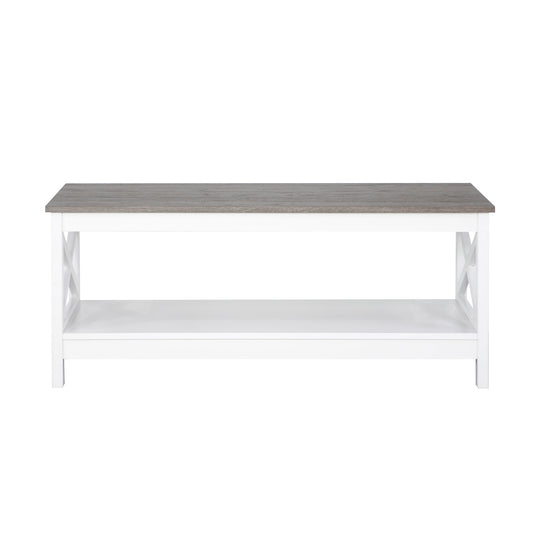 Coastal Coffee Table in White and Grey V369-LT8025