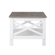 Coastal Coffee Table in White and Grey V369-LT8025