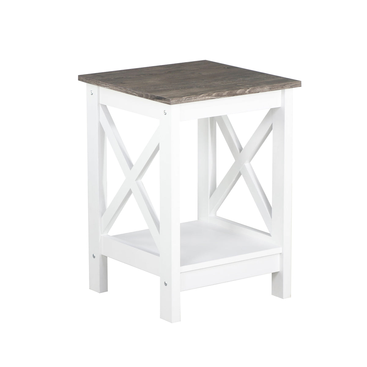 Coastal Side Table in White and Grey V369-LT8125