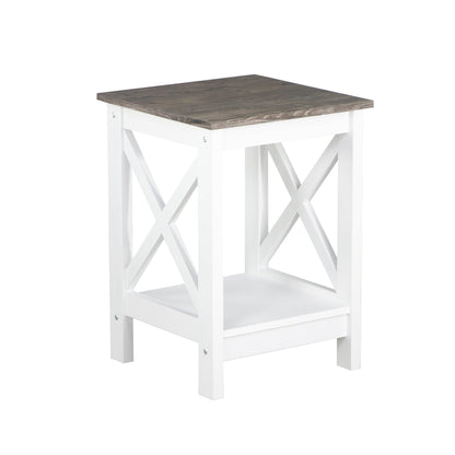 Coastal Side Table in White and Grey V369-LT8125