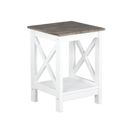 Coastal Side Table in White and Grey V369-LT8125
