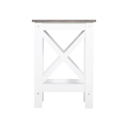 Coastal Side Table in White and Grey V369-LT8125