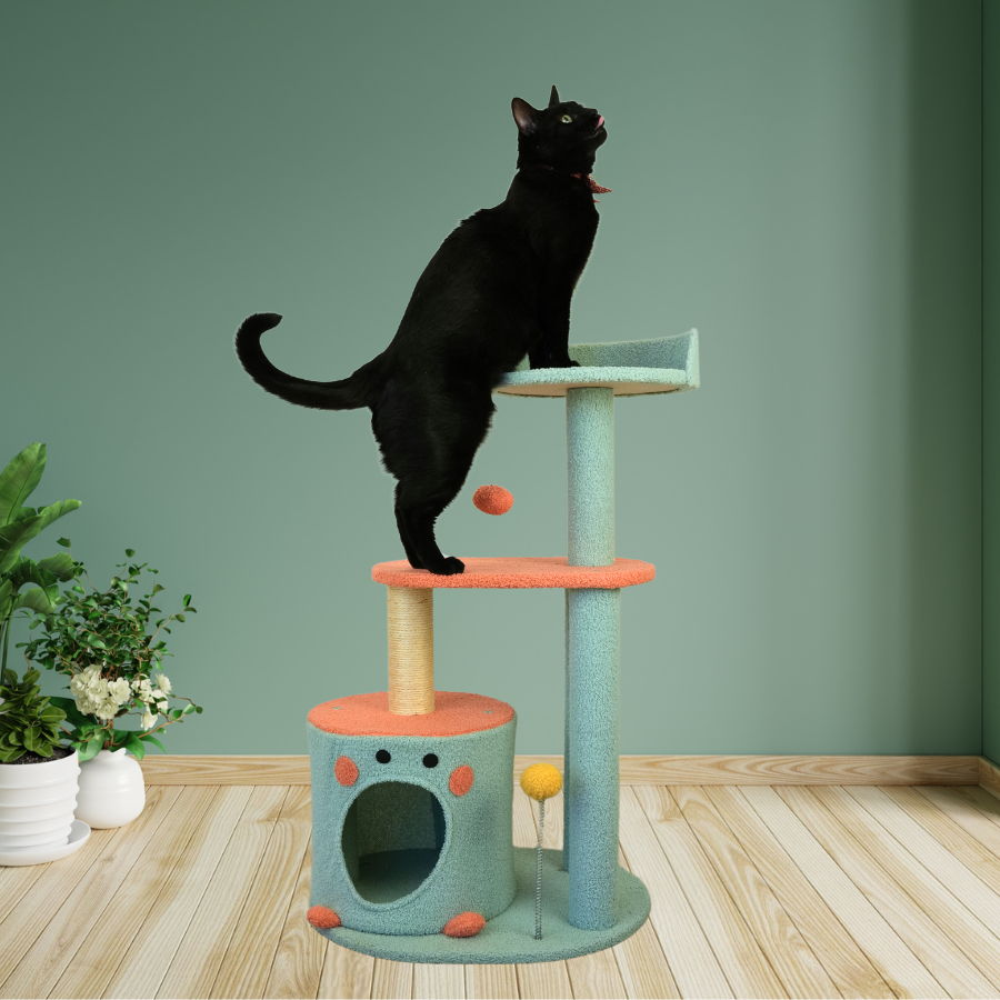 Petwiz 85cm Vivid Cat Tree Scratching Post Pole V378-PW-MF07