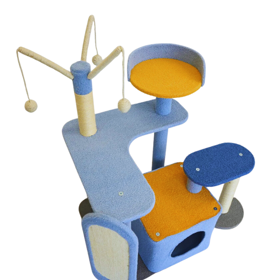 Petwiz KityKat Playland Cat Tree Scratching Post Pole V378-PW-TKZC-04