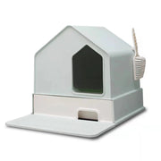 Petwiz Enclosed Cat Litter Box House - Green V378-PWCLB-GR
