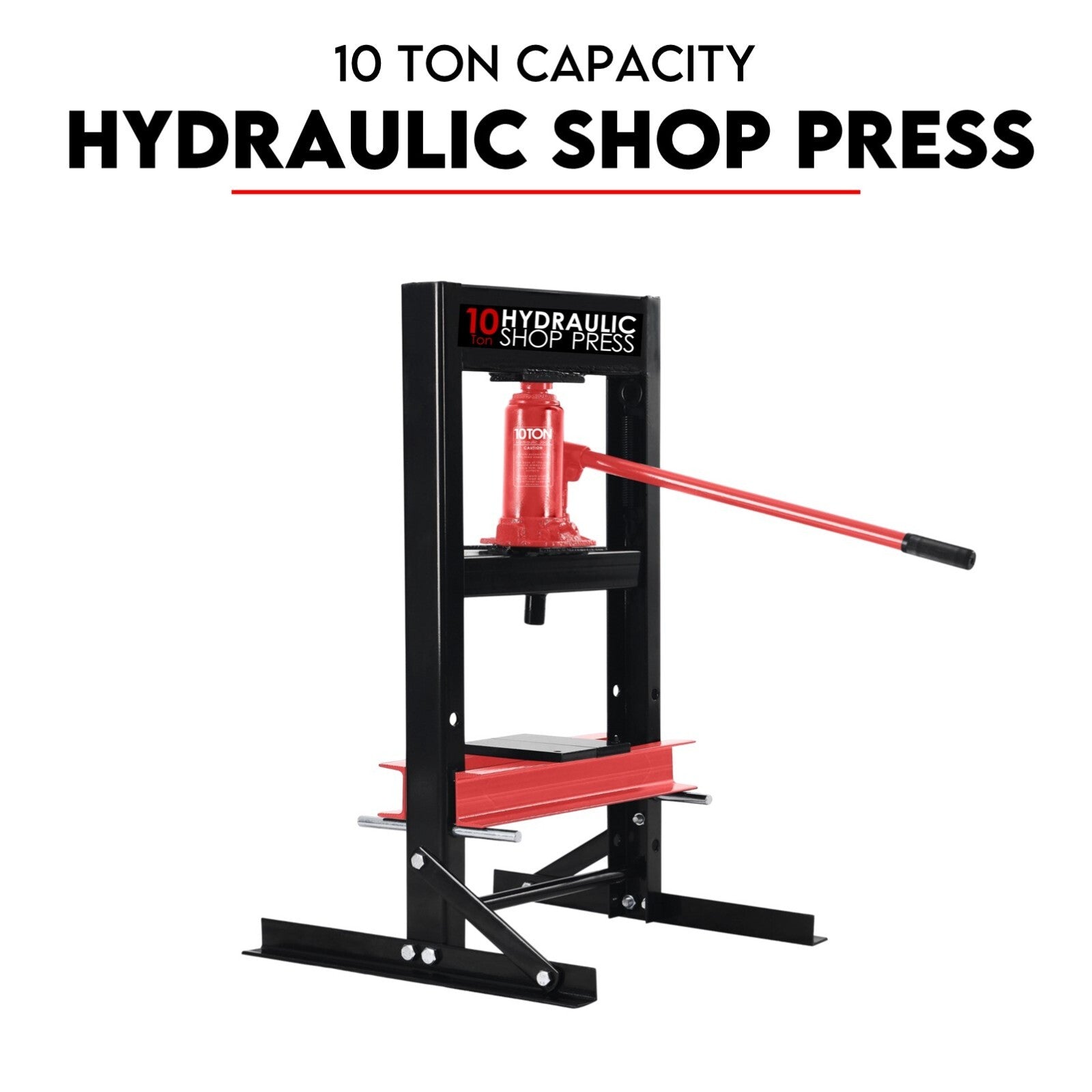 10 Ton Hydraulic Shop Press Workshop Jack Bending Stand H-Frame Tool Stand V379-10TSHPPRSS