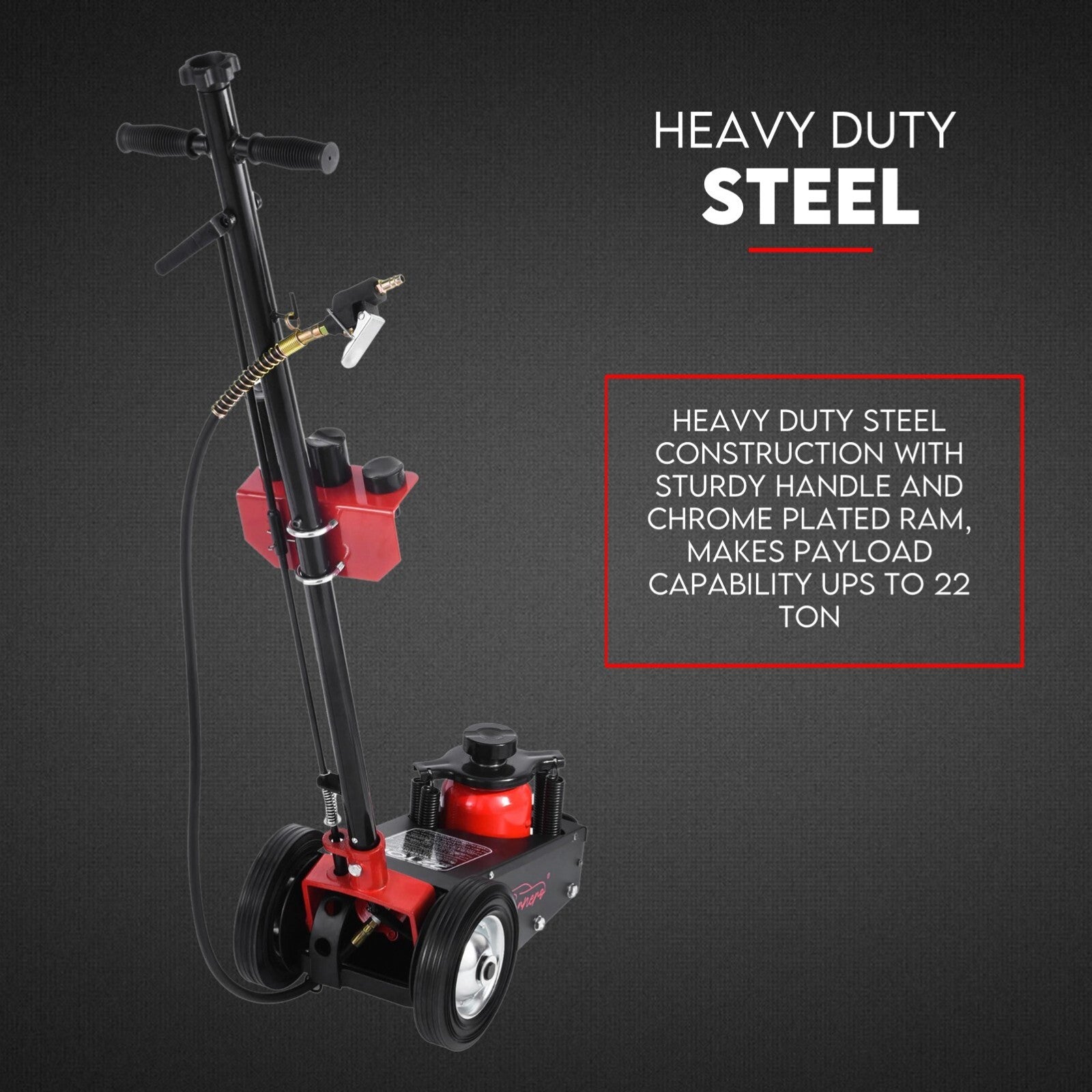 Low Profile 22 Ton Air Hydraulic Trolley Truck Jack Floor Garage Service V379-22TFLRJACK