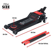 2 Ton Low Profile Trolley Jack Hydraulic Floor Car Lifter Dual Pump 70-620MM V379-2TLWPROJAC