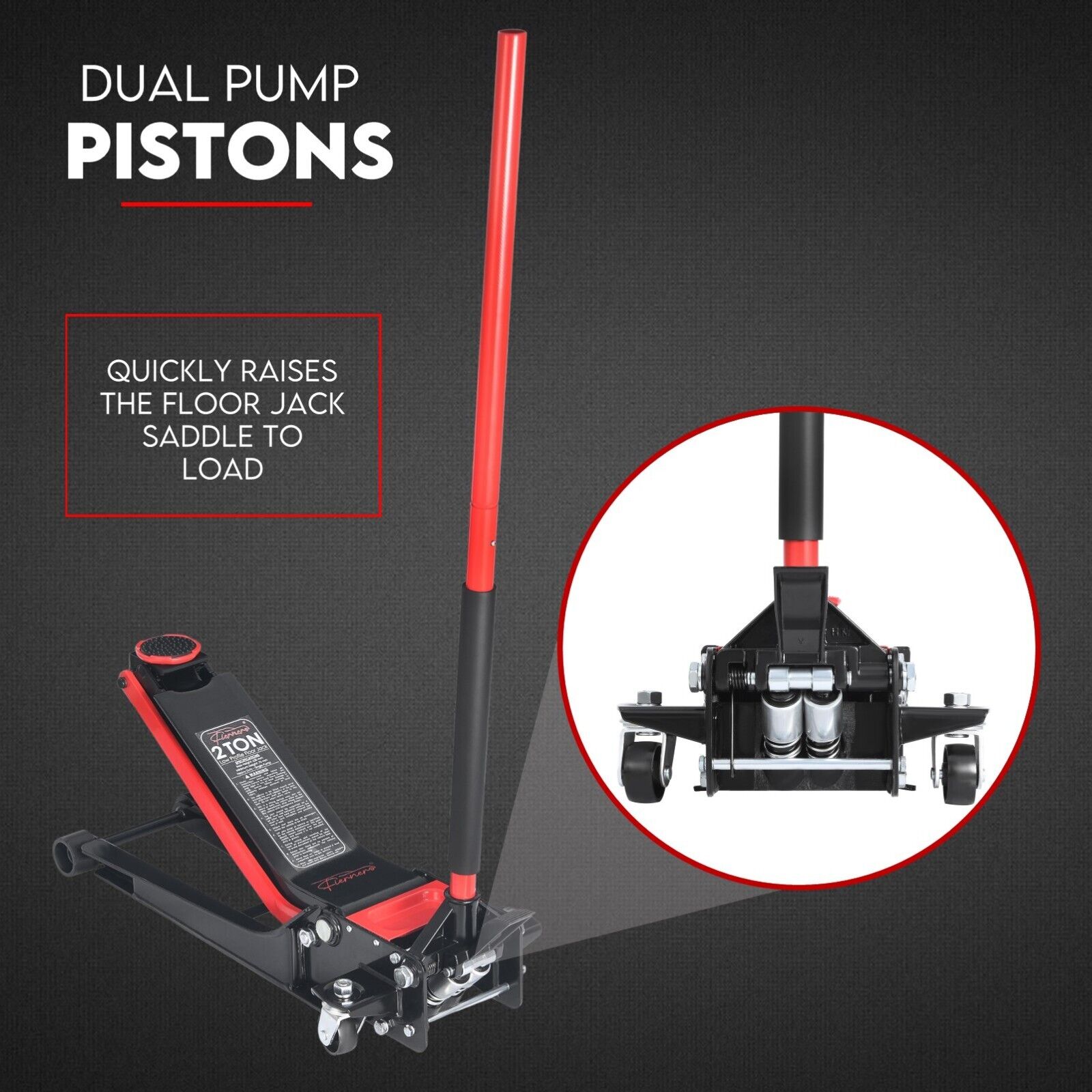 2 Ton Low Profile Trolley Jack Hydraulic Floor Car Lifter Dual Pump 70-620MM V379-2TLWPROJACK001