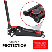 3 Ton Hydraulic Floor Jack 3T Trolley Low Profile Car Track Quick Lifting 75-500mm V379-3TLWPROJAC