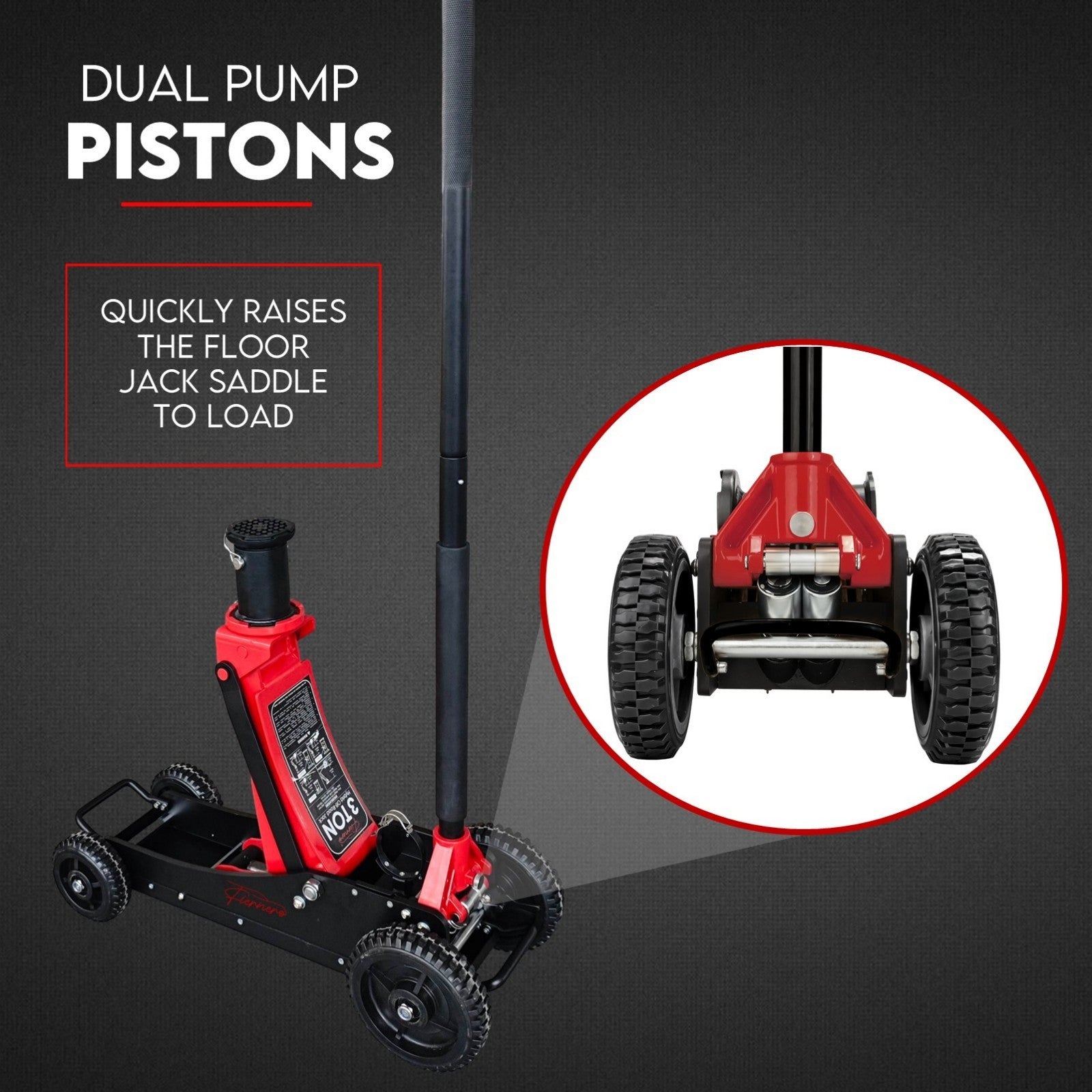3 Ton Off Road Hydraulic Jack Floor Vehicle Quick Lift for Trucks SUVs V379-3TOFFRDJAC
