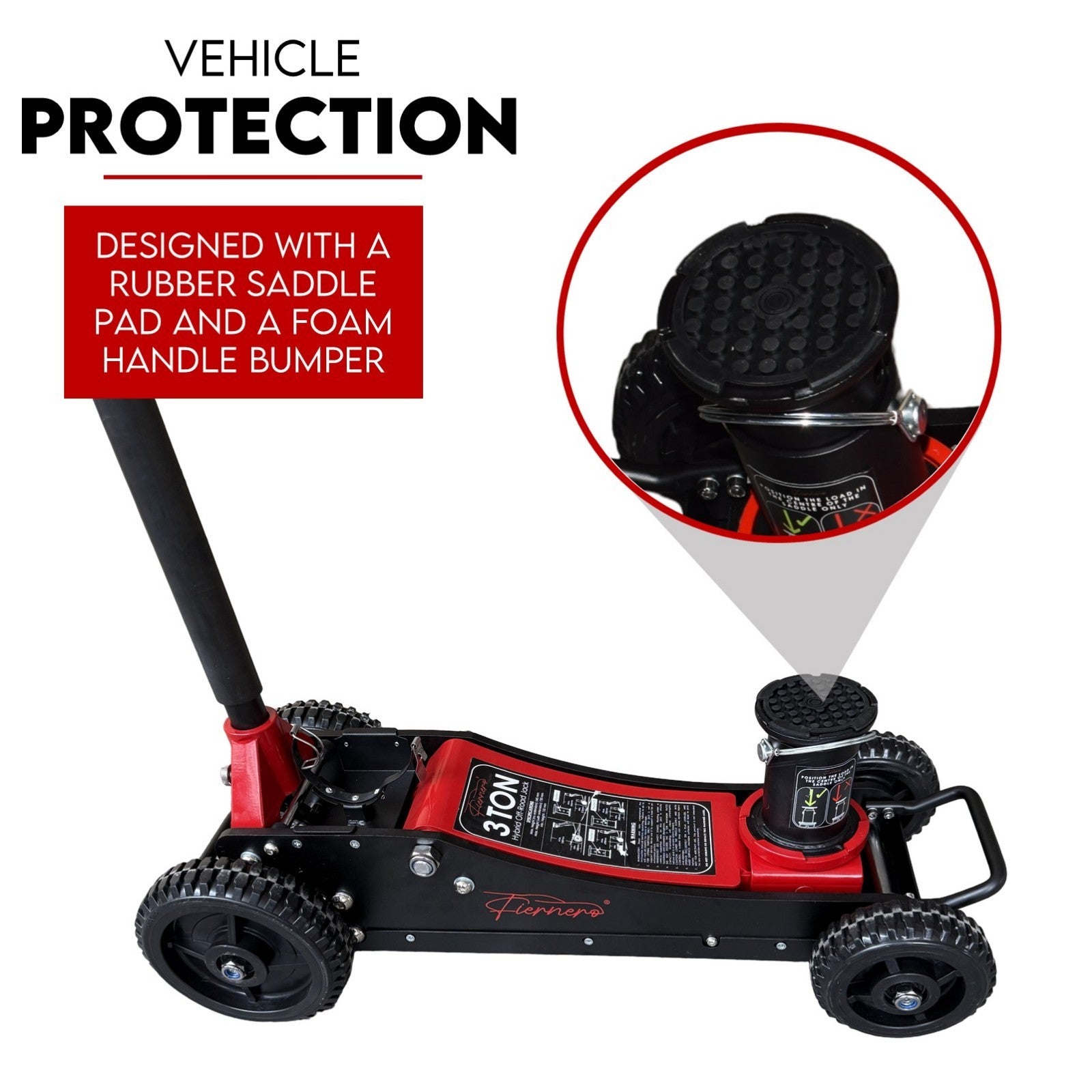 3 Ton Off Road Hydraulic Jack Floor Vehicle Quick Lift for Trucks SUVs V379-3TOFFRDJAC