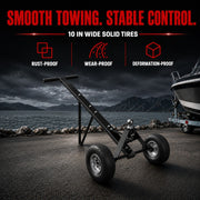 600lbs Trailer Dolly with 48mm Ball Solid Tires Portable Tow Dolly Wheel Tow