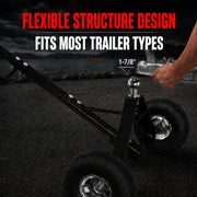 600lbs Trailer Dolly with 48mm Ball Solid Tires Portable Tow Dolly Wheel Tow