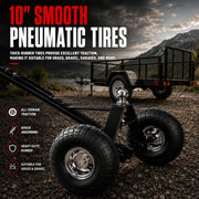 600lbs Trailer Dolly with 48mm Ball Solid Tires Portable Tow Dolly Wheel Tow