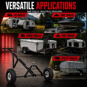 600lbs Trailer Dolly with 48mm Ball Solid Tires Portable Tow Dolly Wheel Tow