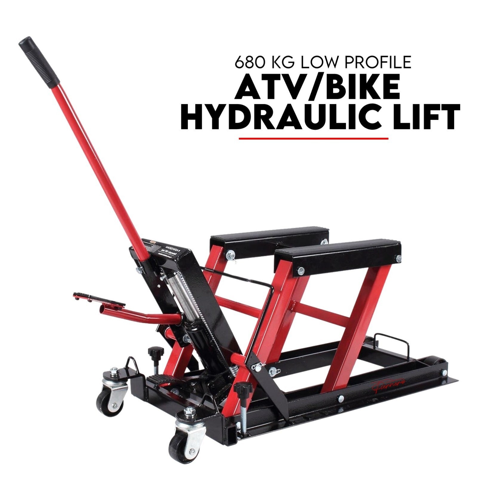 Low Profile Motorcycle ATV 680kg Motorbike Hydraulic Jack Stand Tie Down V379-ATVBIKELIF
