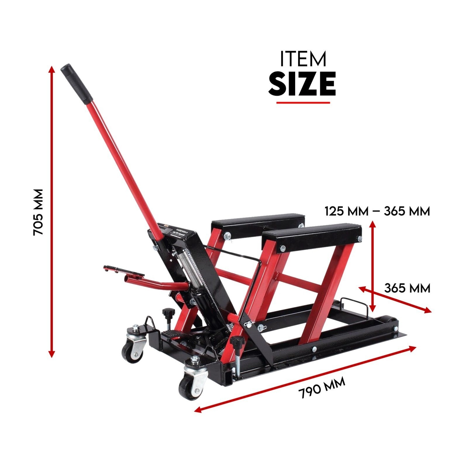Low Profile Motorcycle ATV 680kg Motorbike Hydraulic Jack Stand Tie Down V379-ATVBIKELIF