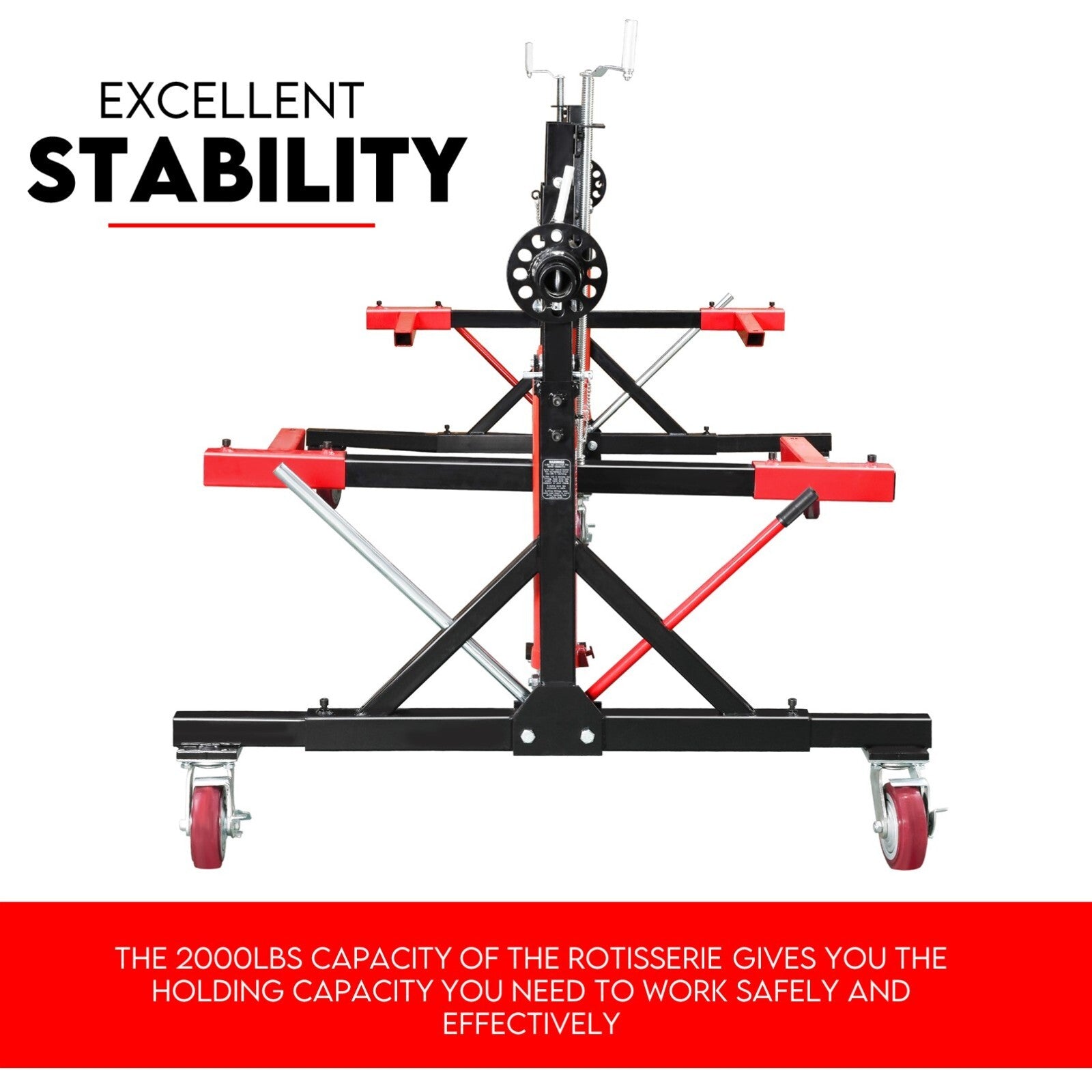 Car Rotisserie Heavy Duty 2000lb Auto Boat Frame Body Repair Restoration V379-CAROTISERI