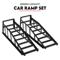 Heavy Duty Car Ramp Set 2000kg Low Profile Car Service Ramps 2x V379-CARRAMPPAI