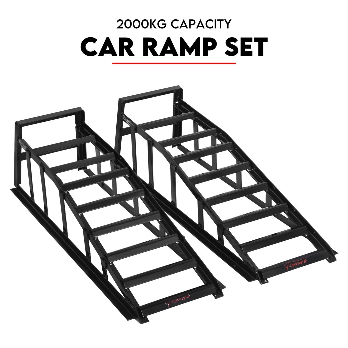 Heavy Duty Car Ramp Set 2000kg Low Profile Car Service Ramps 2x V379-CARRAMPPAI