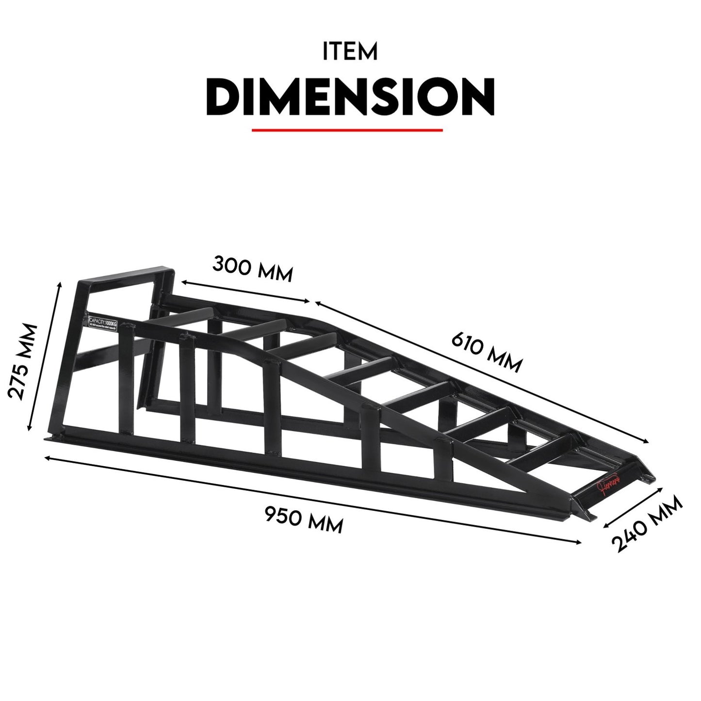 Heavy Duty Car Ramp Set 2000kg Low Profile Car Service Ramps 2x V379-CARRAMPPAI
