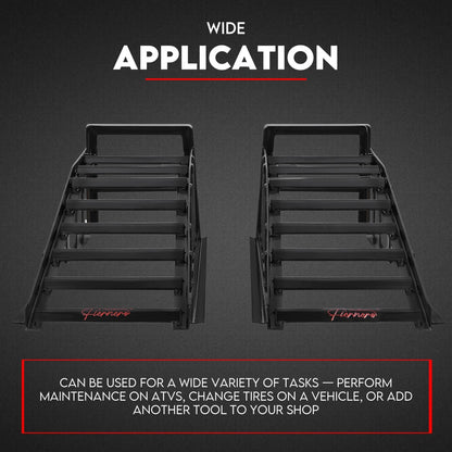 Heavy Duty Car Ramp Set 2000kg Low Profile Car Service Ramps 2x V379-CARRAMPPAI