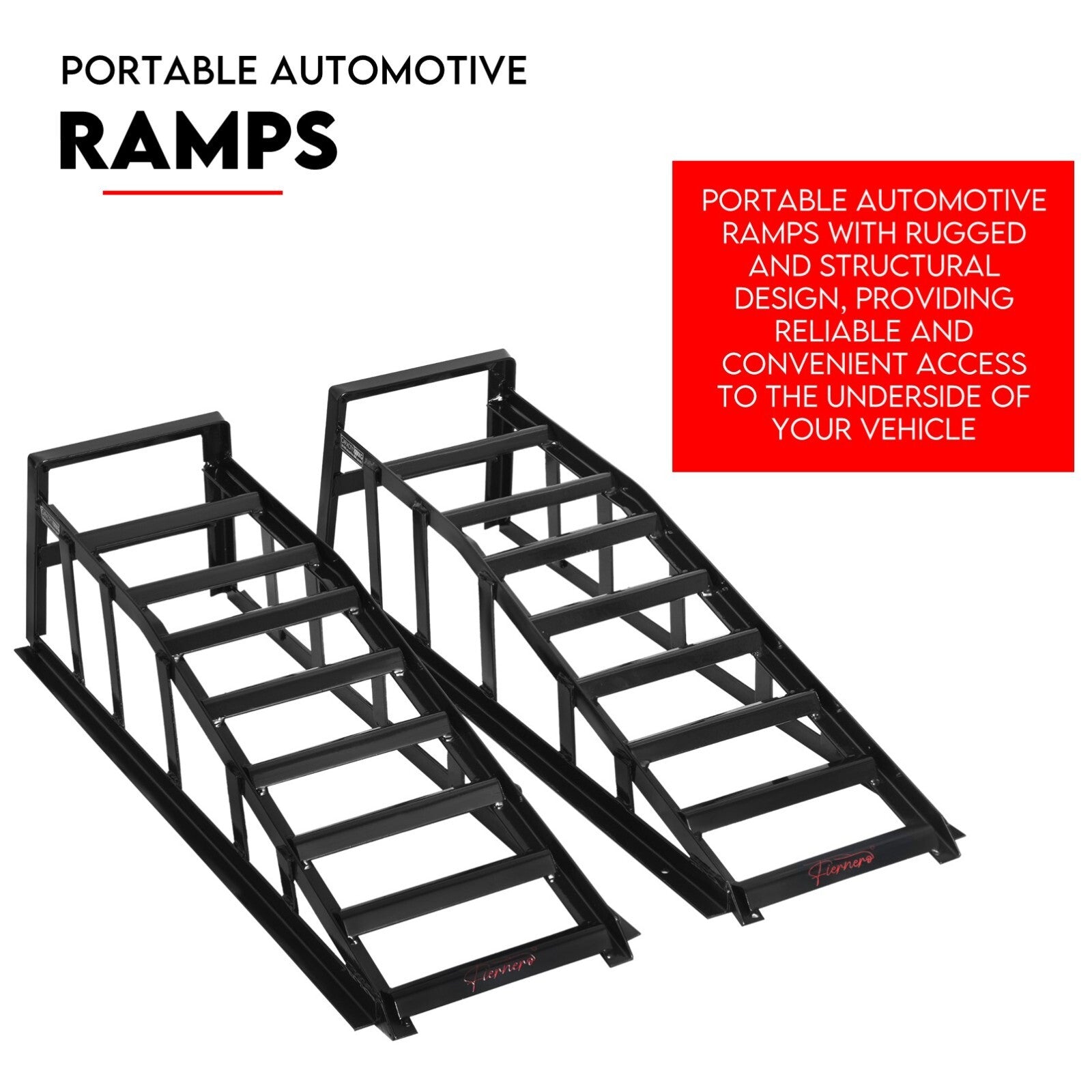 Heavy Duty Car Ramp Set 2000kg Low Profile Car Service Ramps 2x V379-CARRAMPPAI