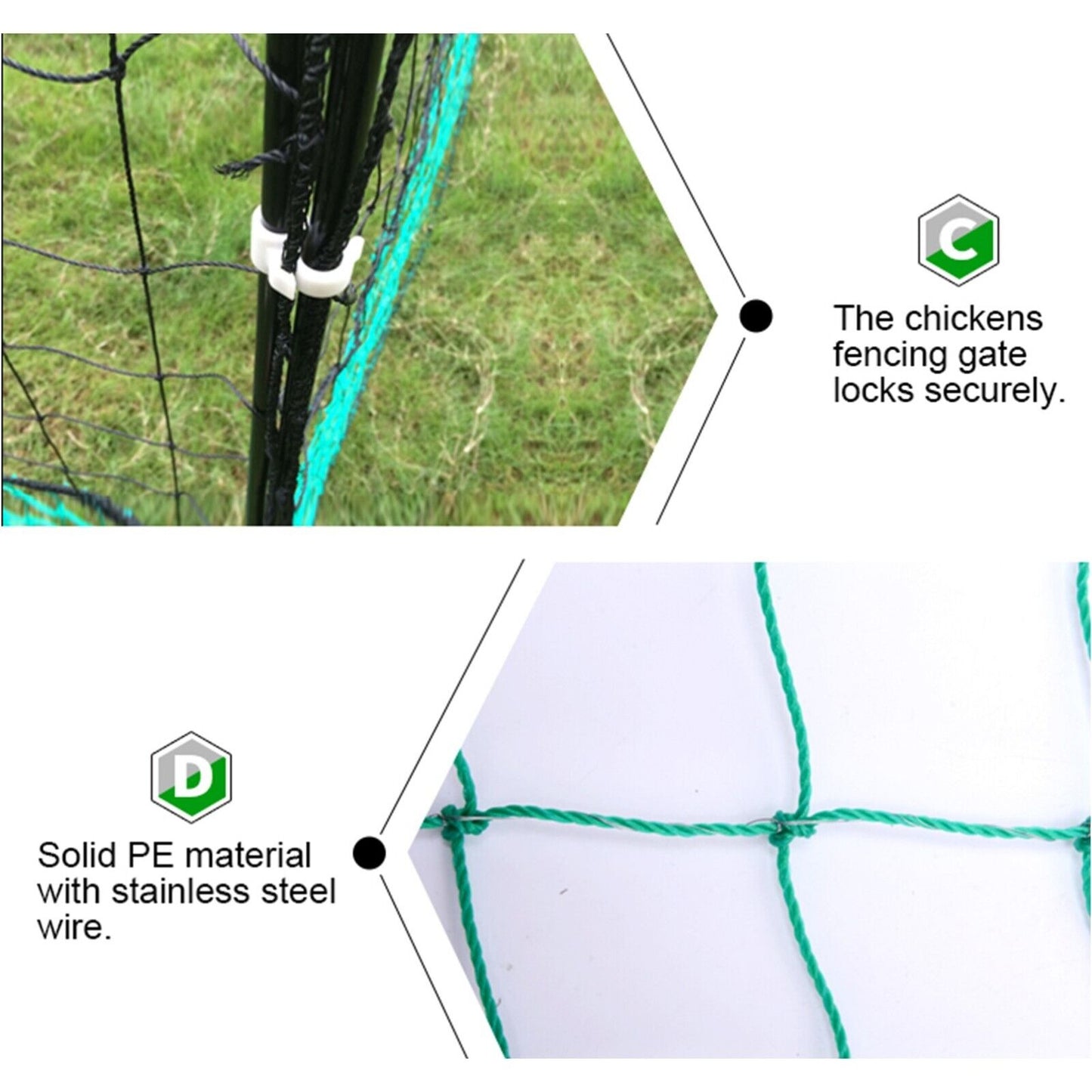 POULTRY NETTING Quality Net Chicken Electric Fence 60m X 115cm V379-CHICKNET600010