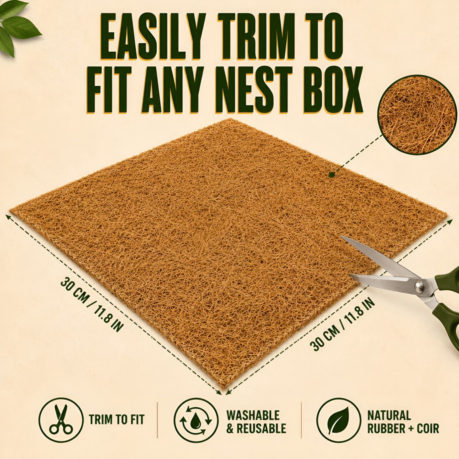 10 Piece Chicken Nest Box Liners Soft Cushions Hen Laying Coop Nest Pads Poultry
