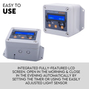 Automatic Chicken Coop Door Opener Cage Closer Timer and Light Sensor V379-CHKNCOOP02