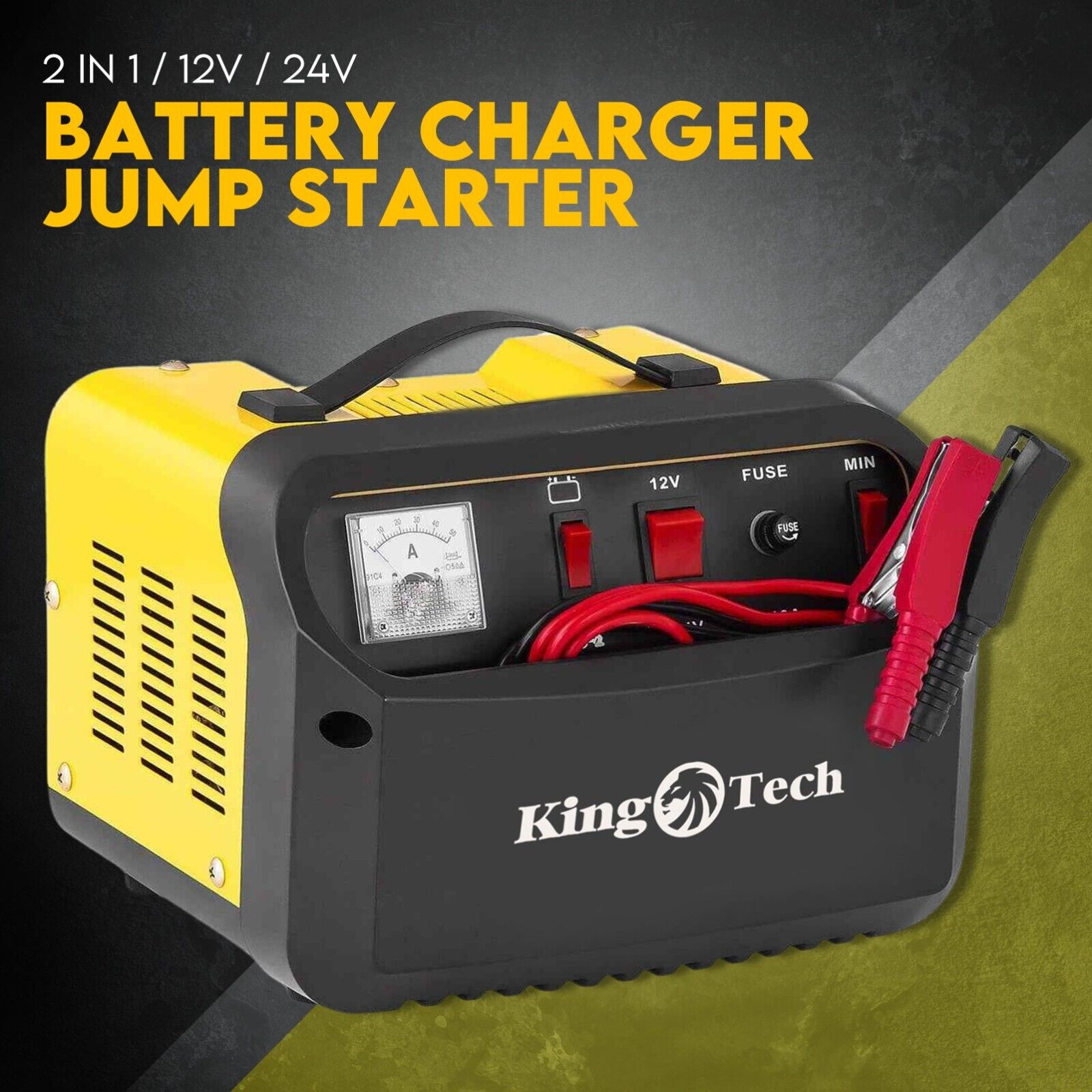 2IN1 Car Battery Charger Jump Starter 12V 24V 40A ATV Boat Tractor V379-CHRGERDX255001
