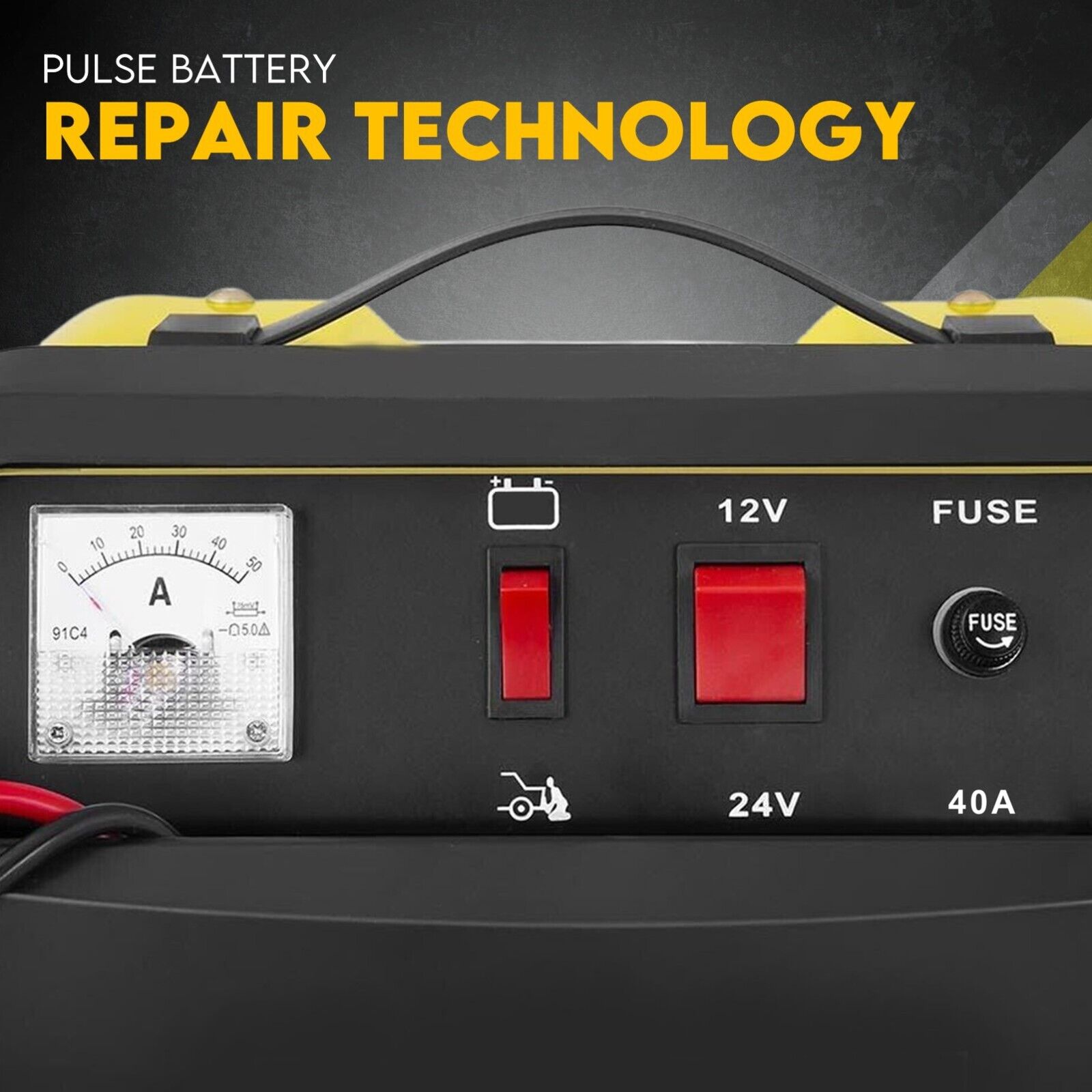 2IN1 Car Battery Charger Jump Starter 12V 24V 40A ATV Boat Tractor V379-CHRGERDX255001