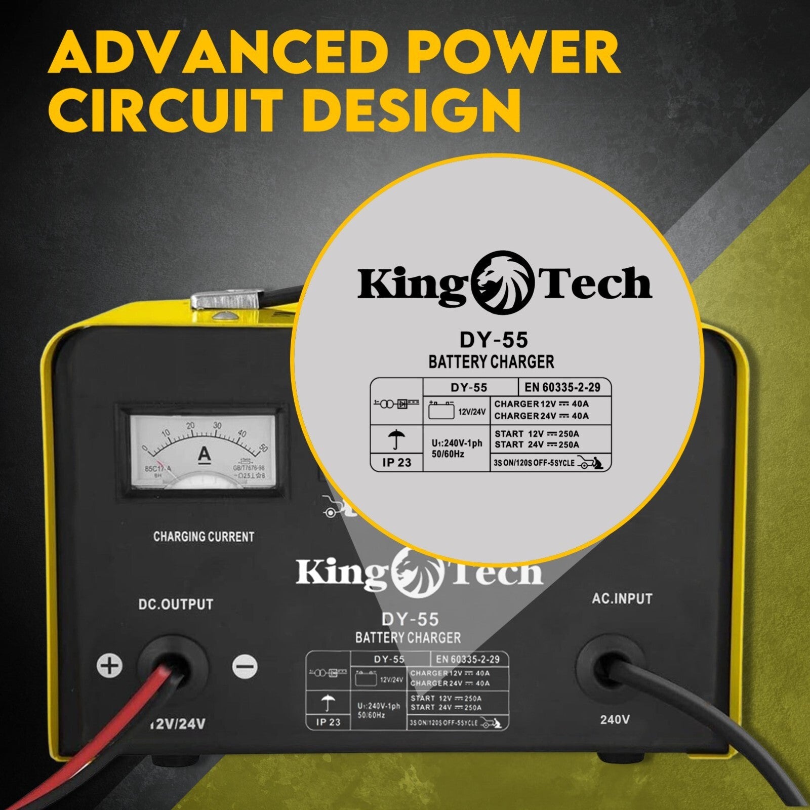 Car Battery Charger 2 in 1 40A 12V 24V For Car ATV Boat Caravan Motorcycle 2in1 V379-CHRGERDY15