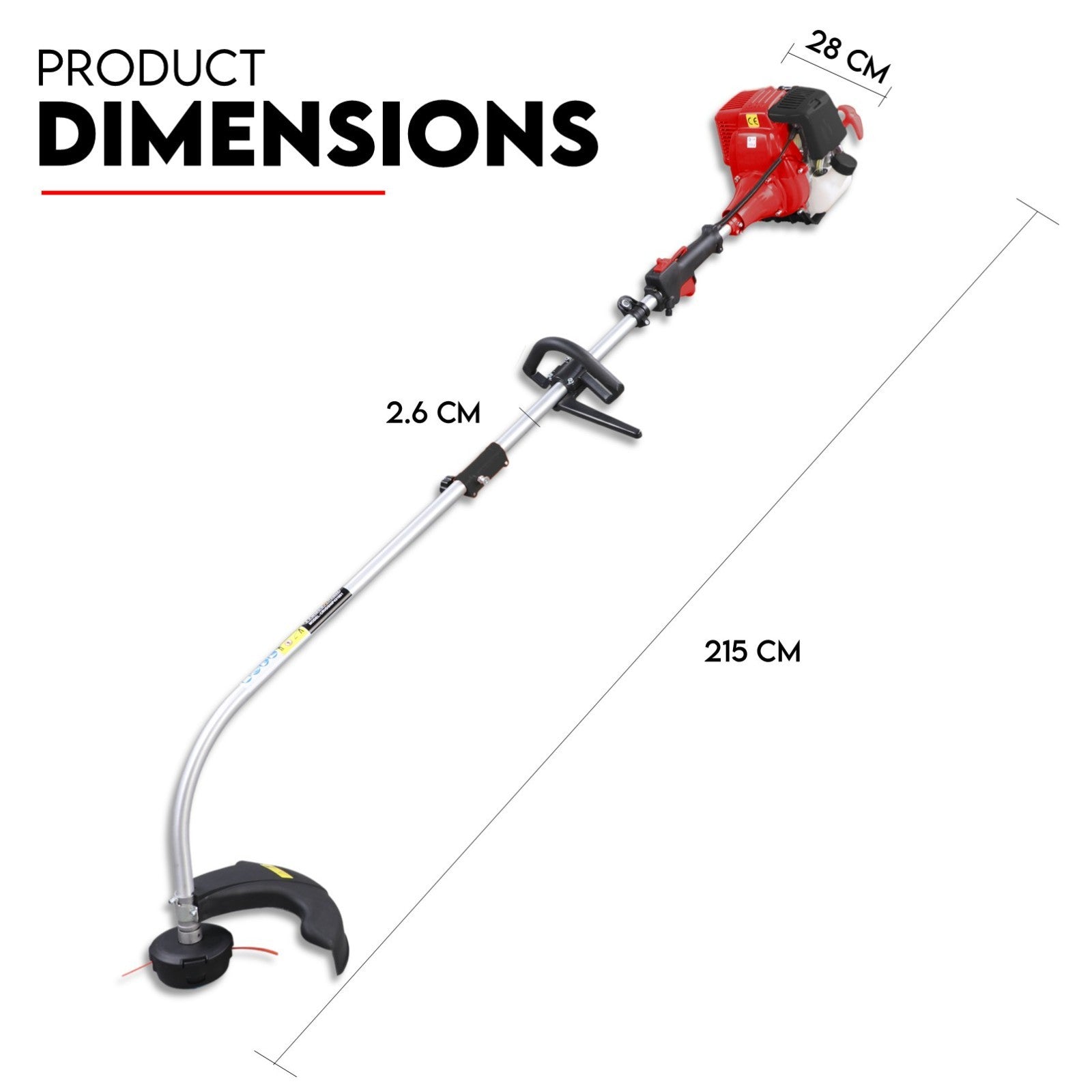 4 STROKE Curved Split Shaft Line Trimmer Garden Lawn Whipper Snipper V379-CRVDSNIP431004