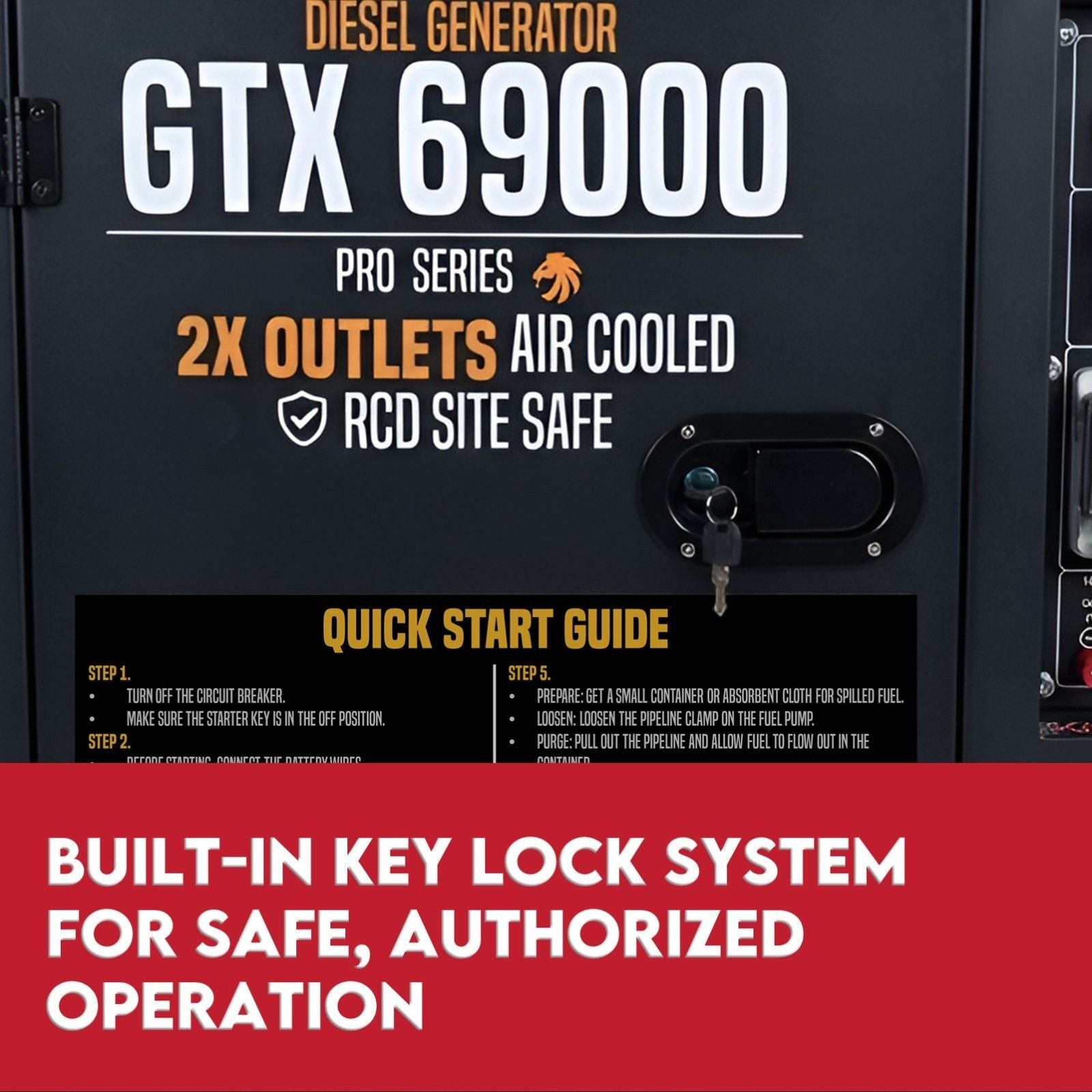 8.4kW Max 6kW Rated Diesel Generator New Single Phase Commercial V379-DIESLGEN69