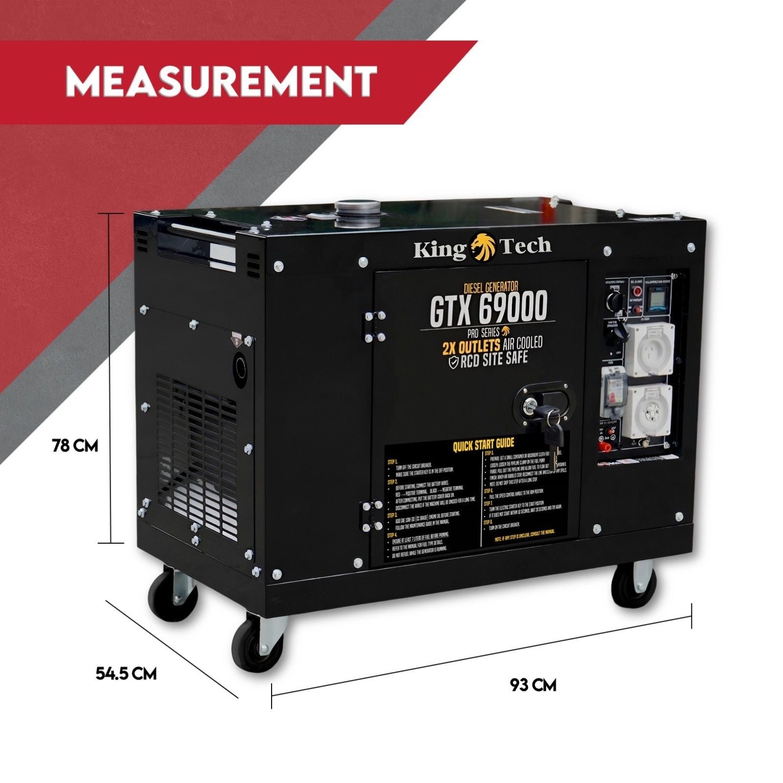 8.4kW Max 6kW Rated Diesel Generator New Single Phase Commercial V379-DIESLGEN69